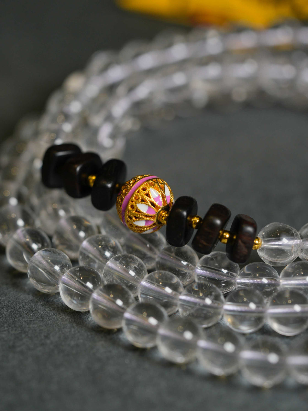 Natural Clear Quartz Wealth-Attracting Prayer 108 Beads