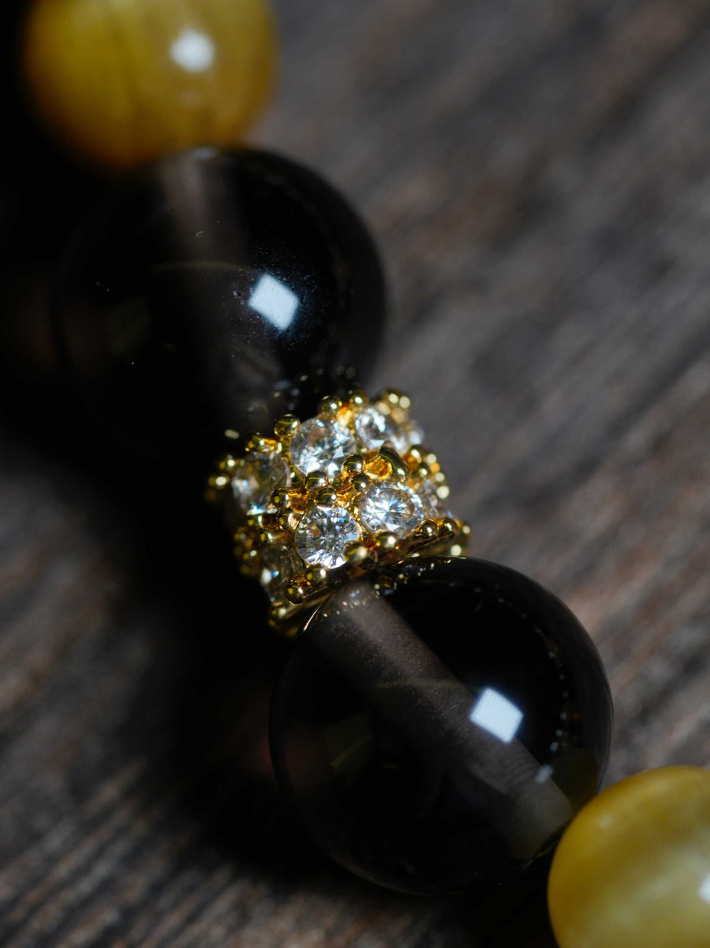 Natural Golden Aura Quartz Wealth-Attracting Bracelet