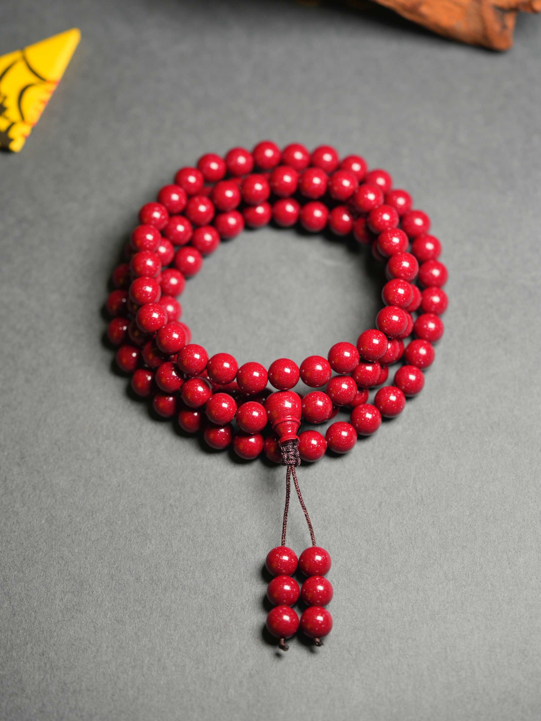 Cinnabar Good-Luck Prayer 108 Beads