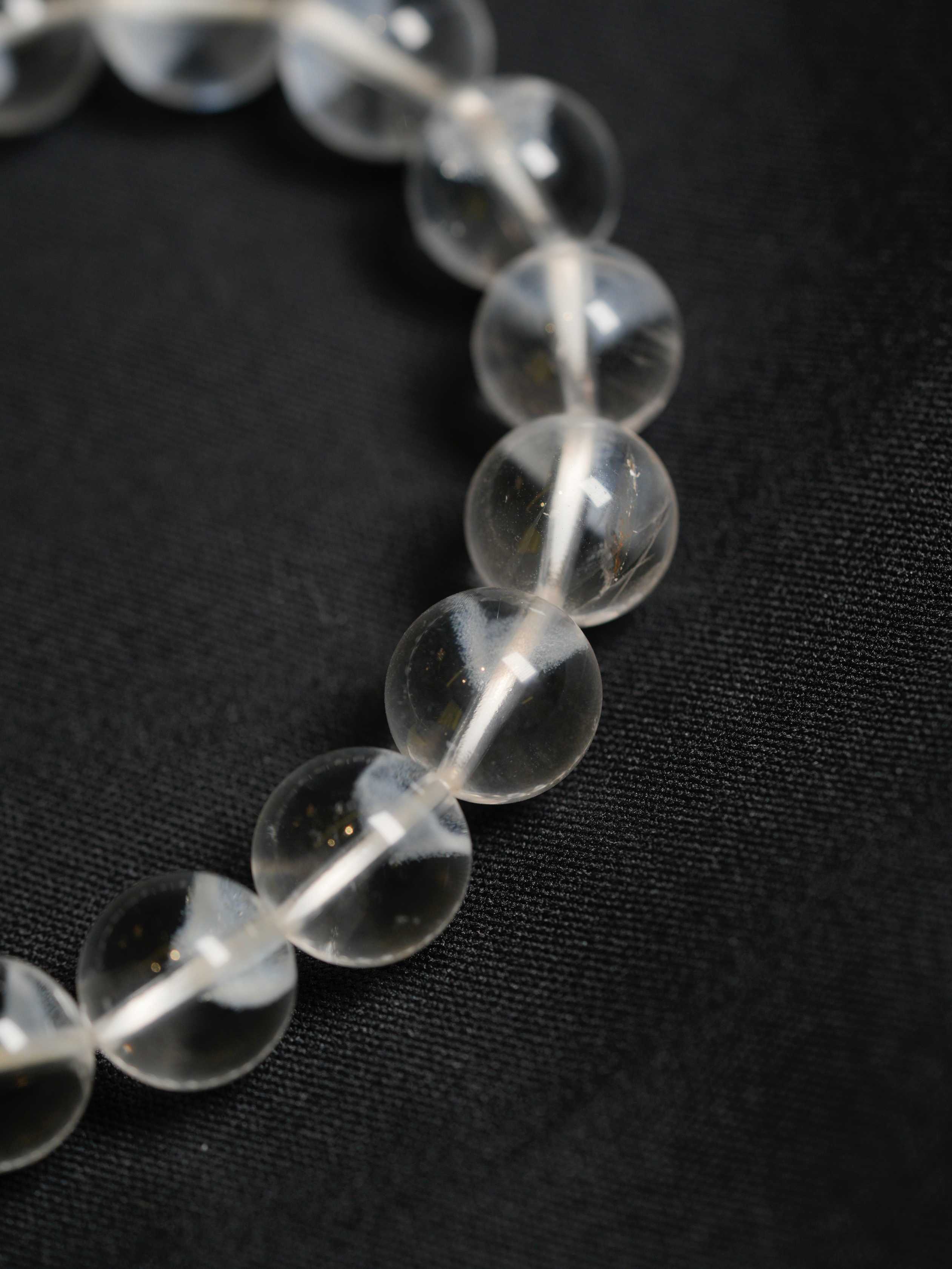 Natural White Phantom Quartz Wealth-Attracting Bracelet