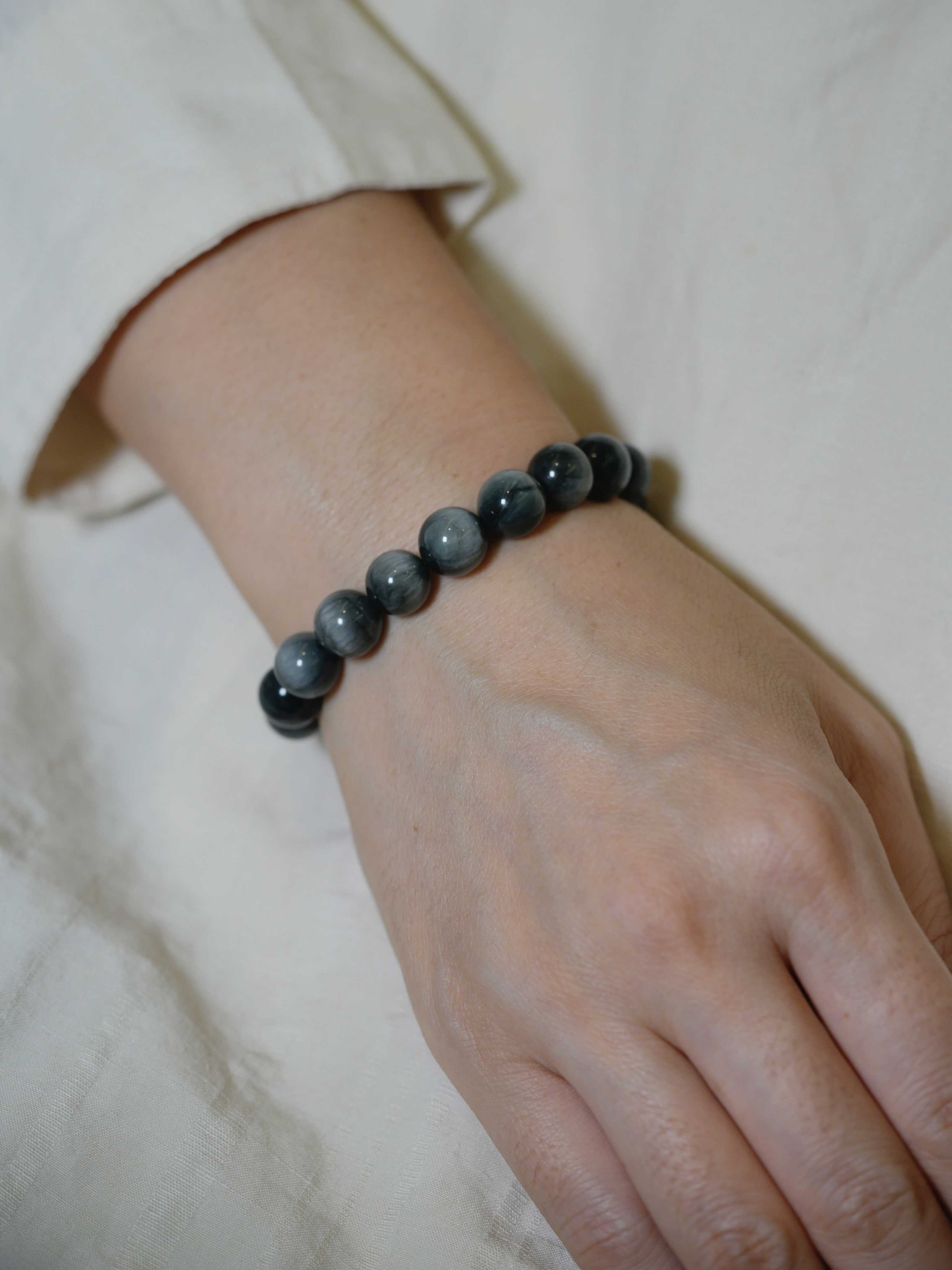 Natural Hawk's Eye Stone Wealth-Attracting Bracelet