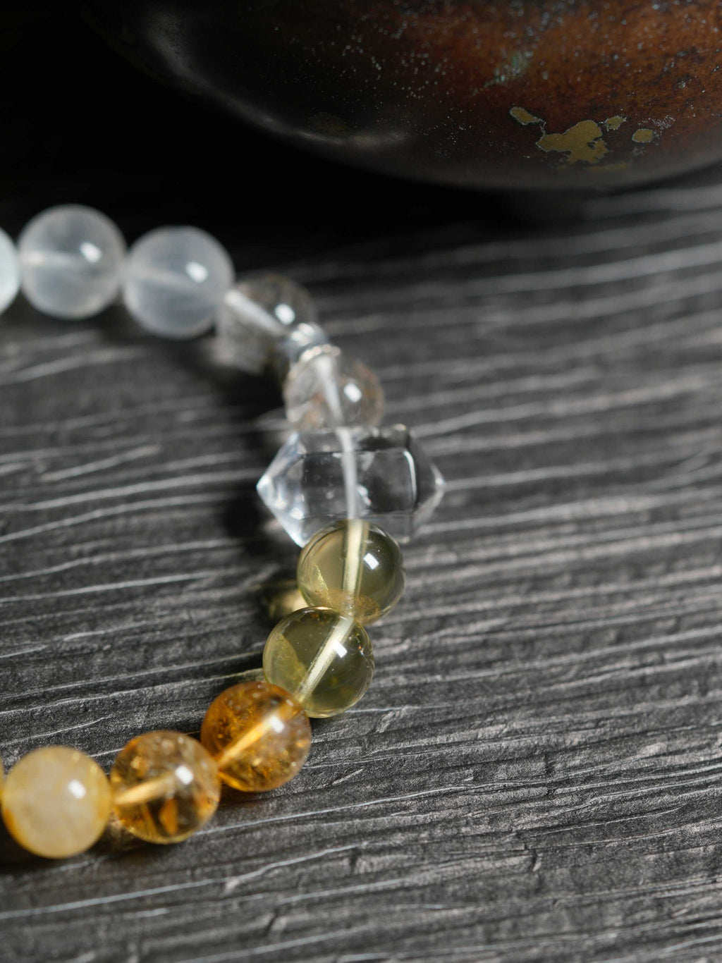 Natural Crystal Moonstone Tiger's Eye Multi-Gem Wealth-Attracting Beaded Bracelets
