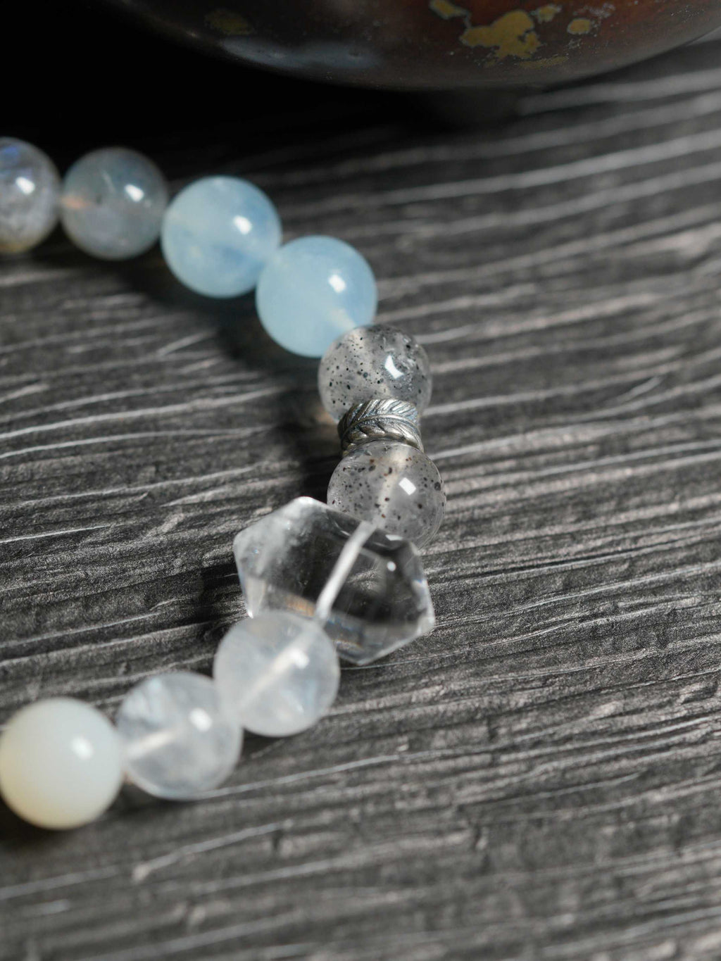 Natural Crystal Moonstone Obsidian Multi-Gem Wealth-Attracting Beaded Bracelets