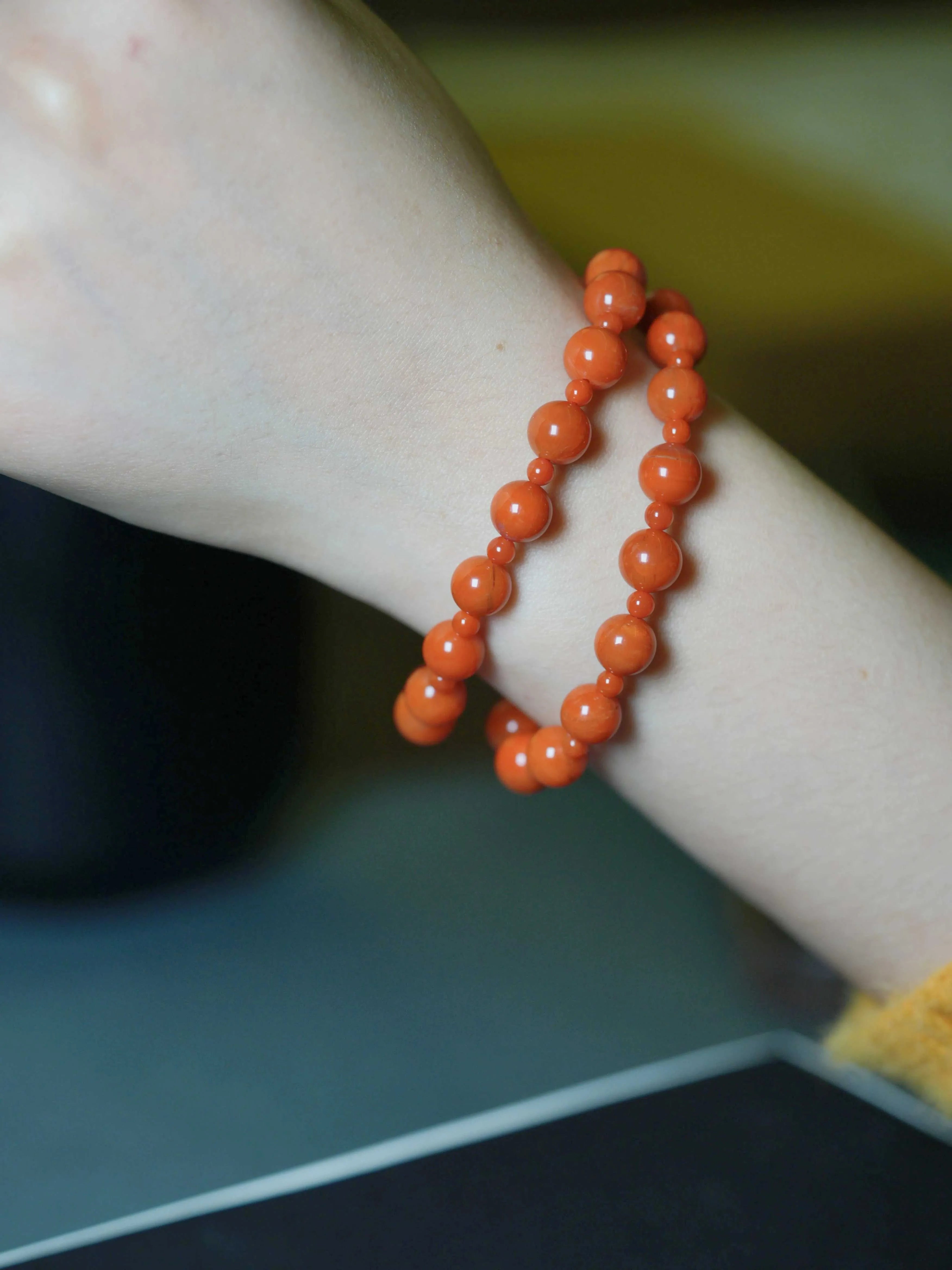 Natural Southern Red Agate Wealth-Attracting Beaded Bracelets