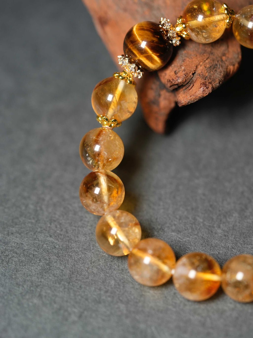 Natural Citrine Tower Crystal Wealth-Attracting Bracelet