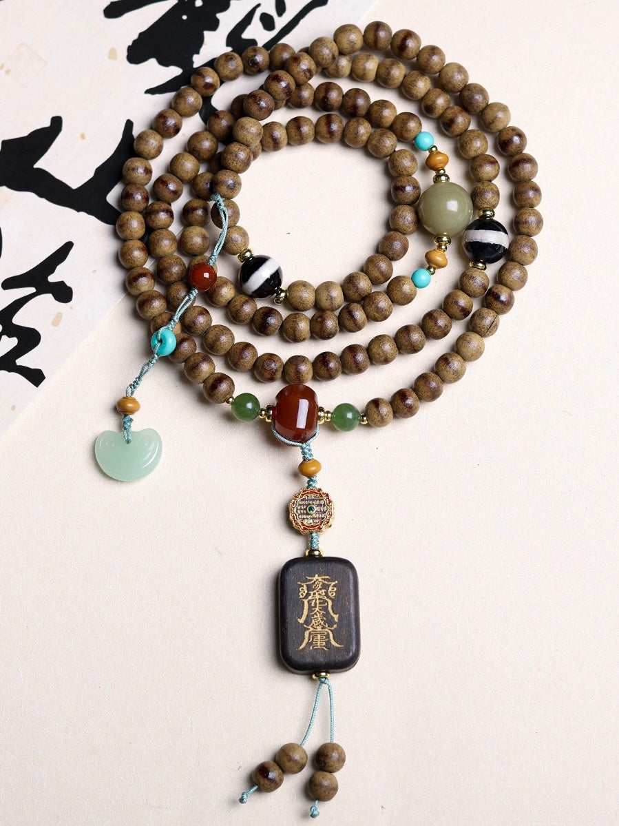 Agarwood Tai Sui Protection & Peace Prayer Beads