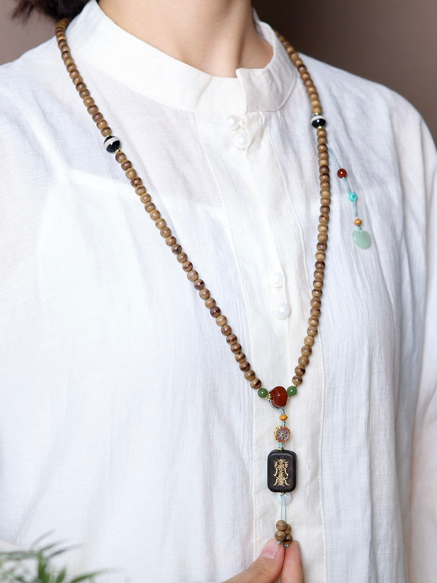 Agarwood Tai Sui Protection & Peace Prayer Beads