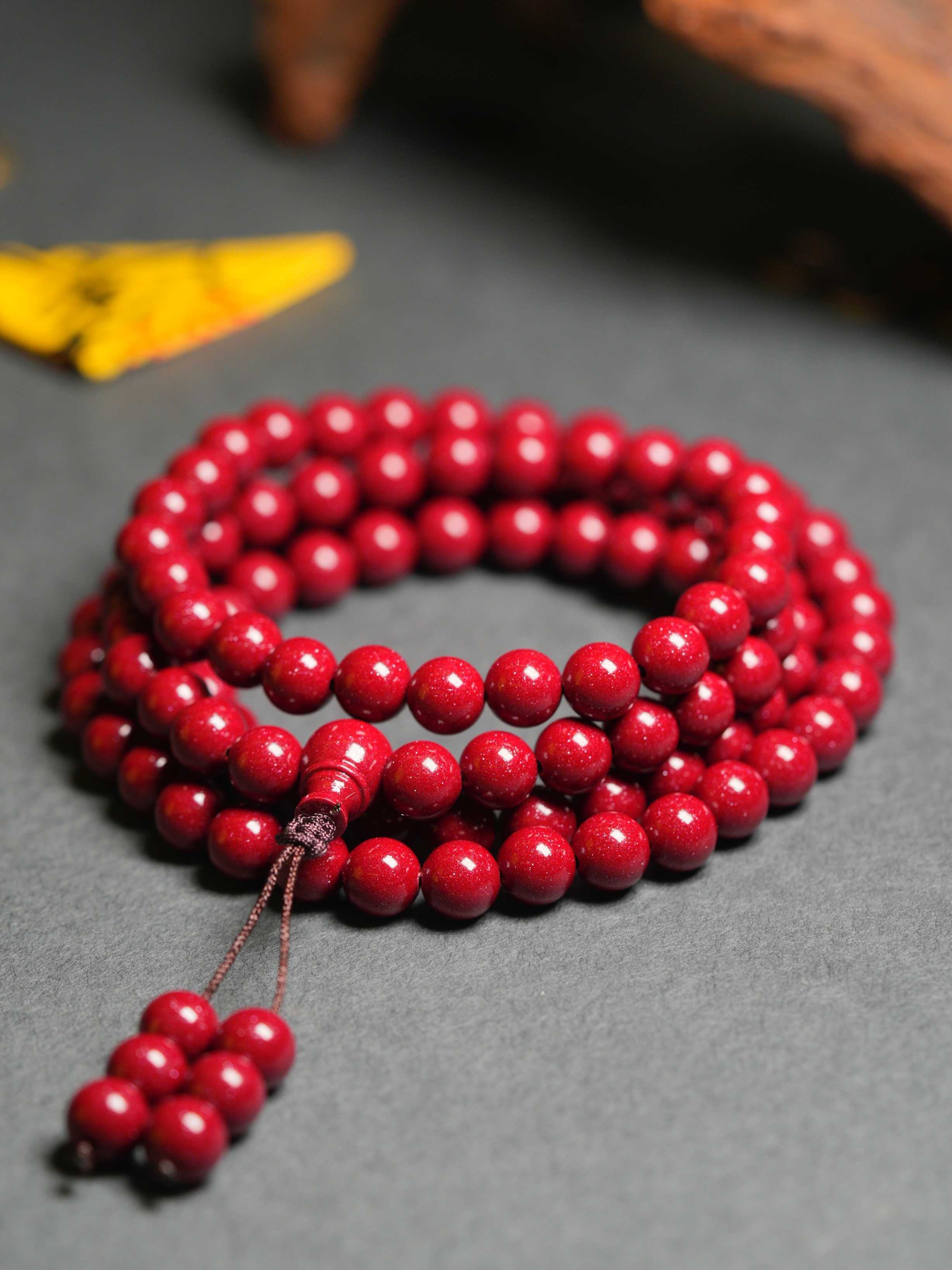 Cinnabar Good-Luck Prayer 108 Beads