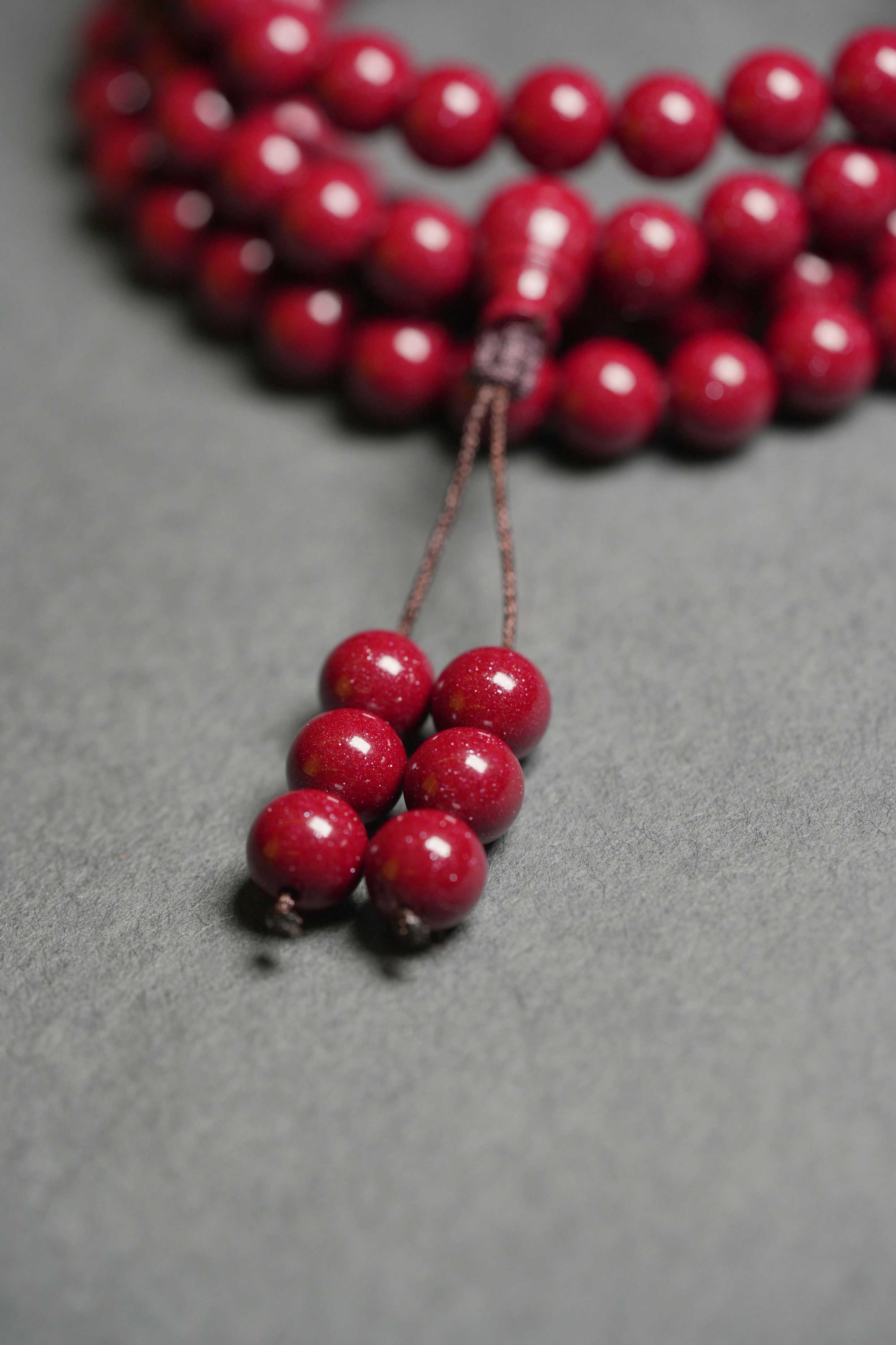 Cinnabar Good-Luck Prayer 108 Beads