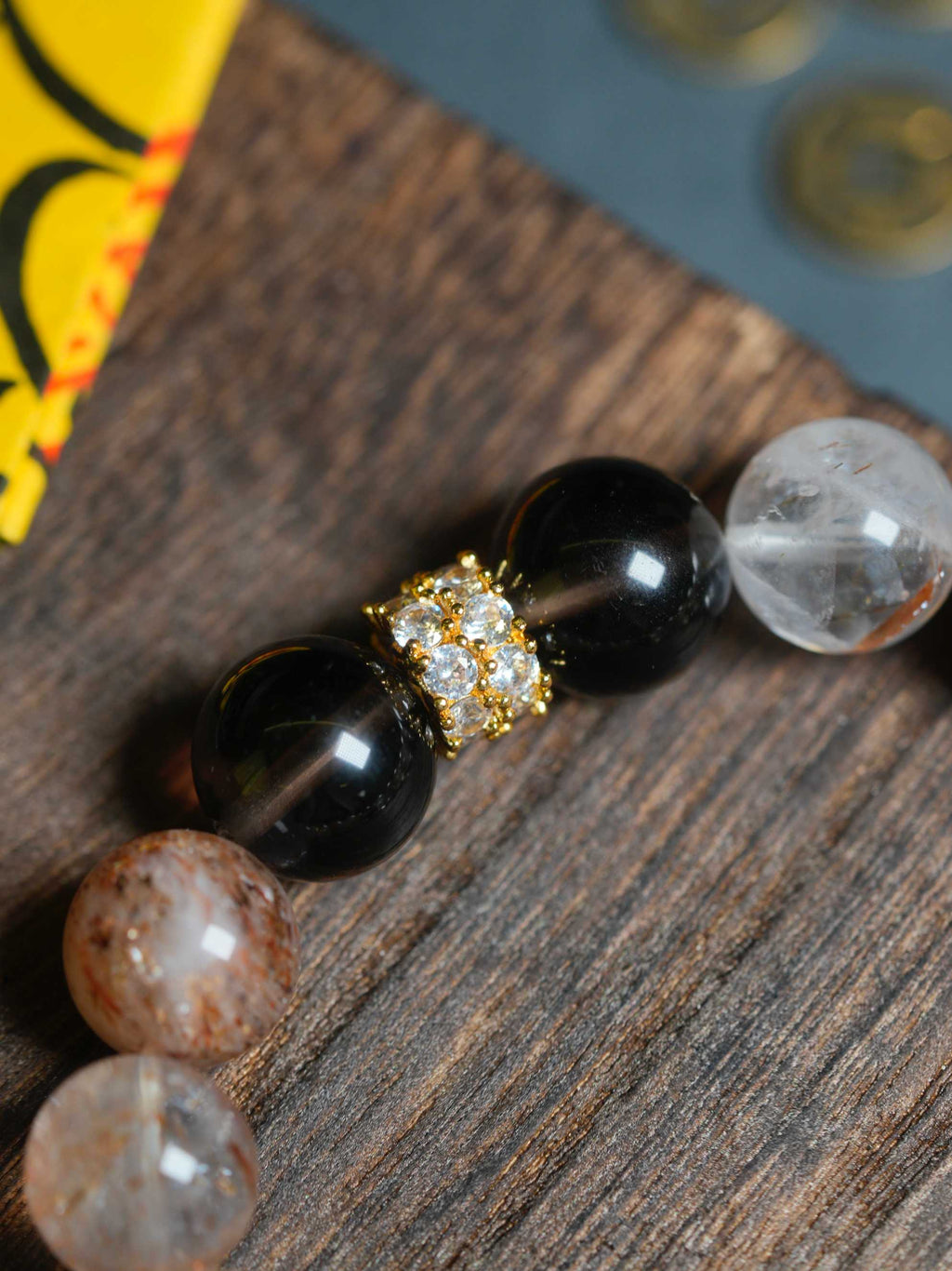 Natural Smoky Quartz Super Seven Wealth-Attracting Bracelet