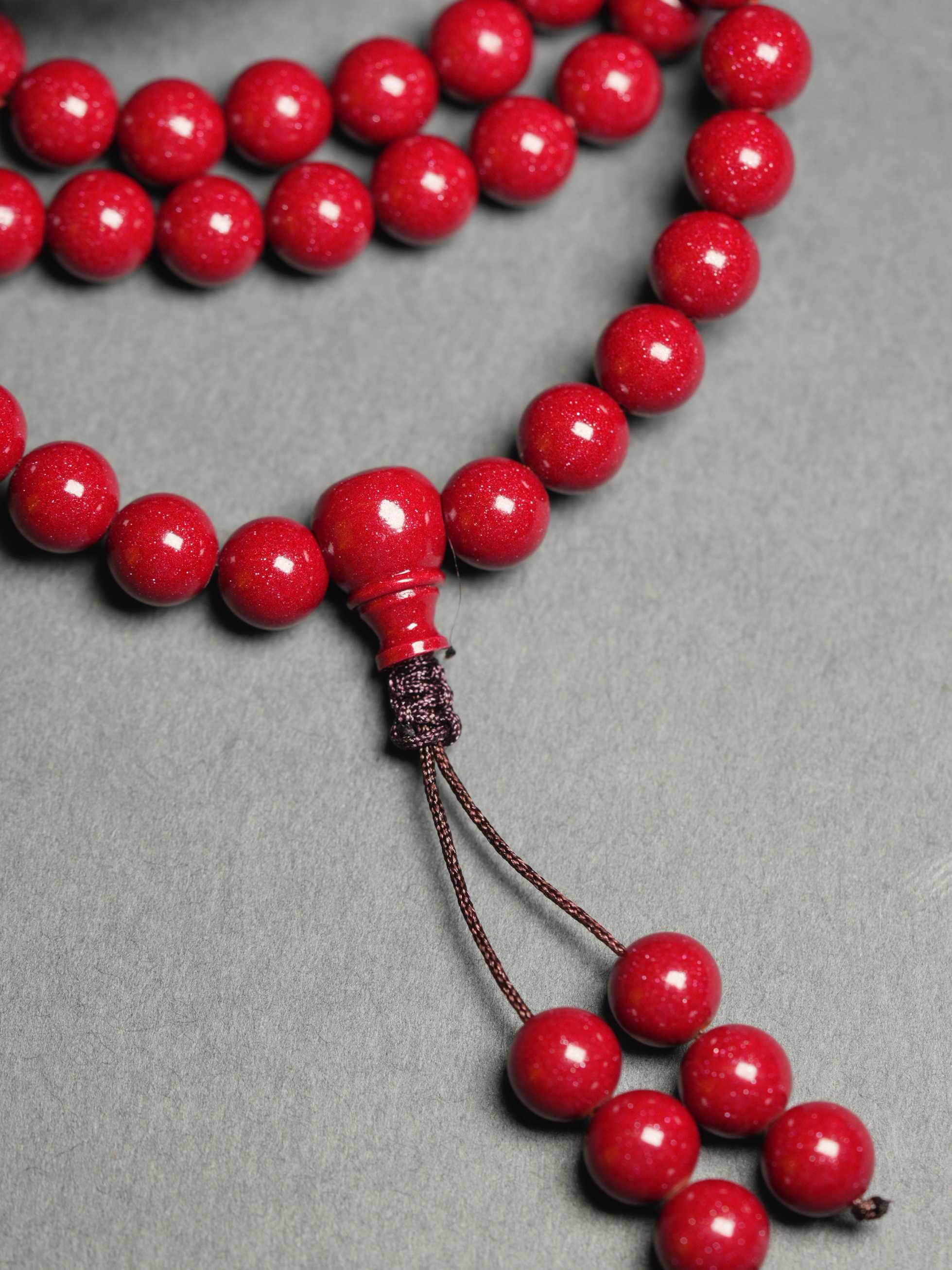 Cinnabar Good-Luck Prayer 108 Beads
