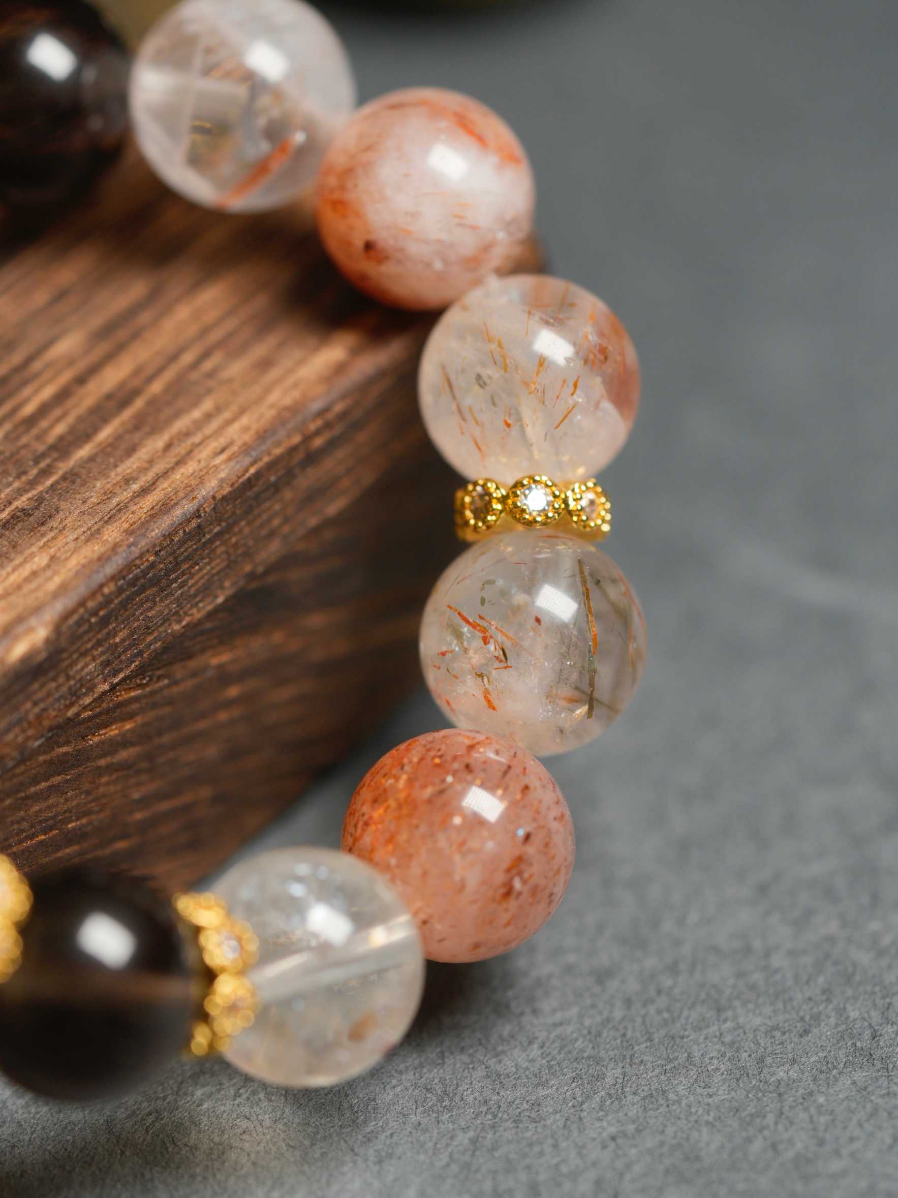 Natural Smoky Quartz Super Seven Wealth-Attracting Bracelet